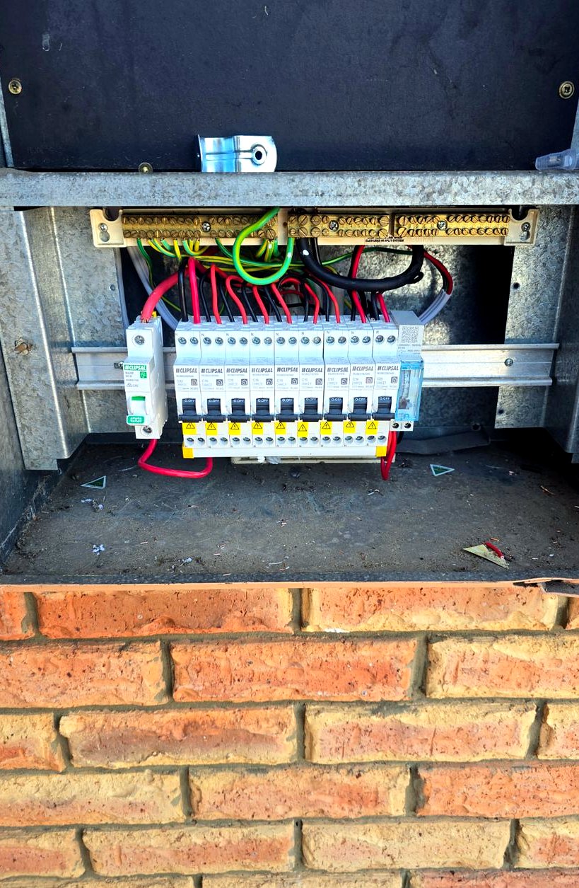 Finished electrical switchboard installation