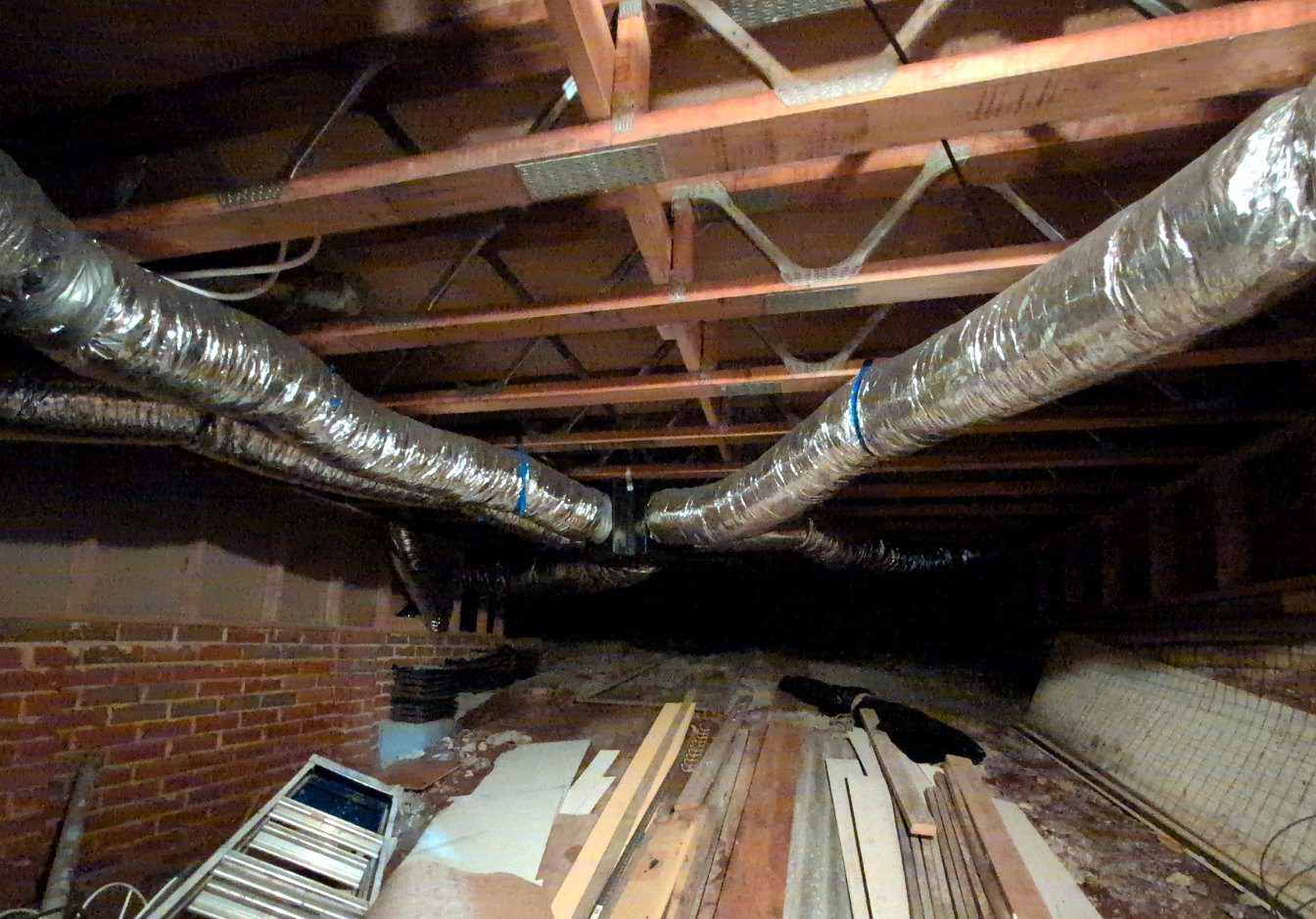 Ducted system installation in roof space