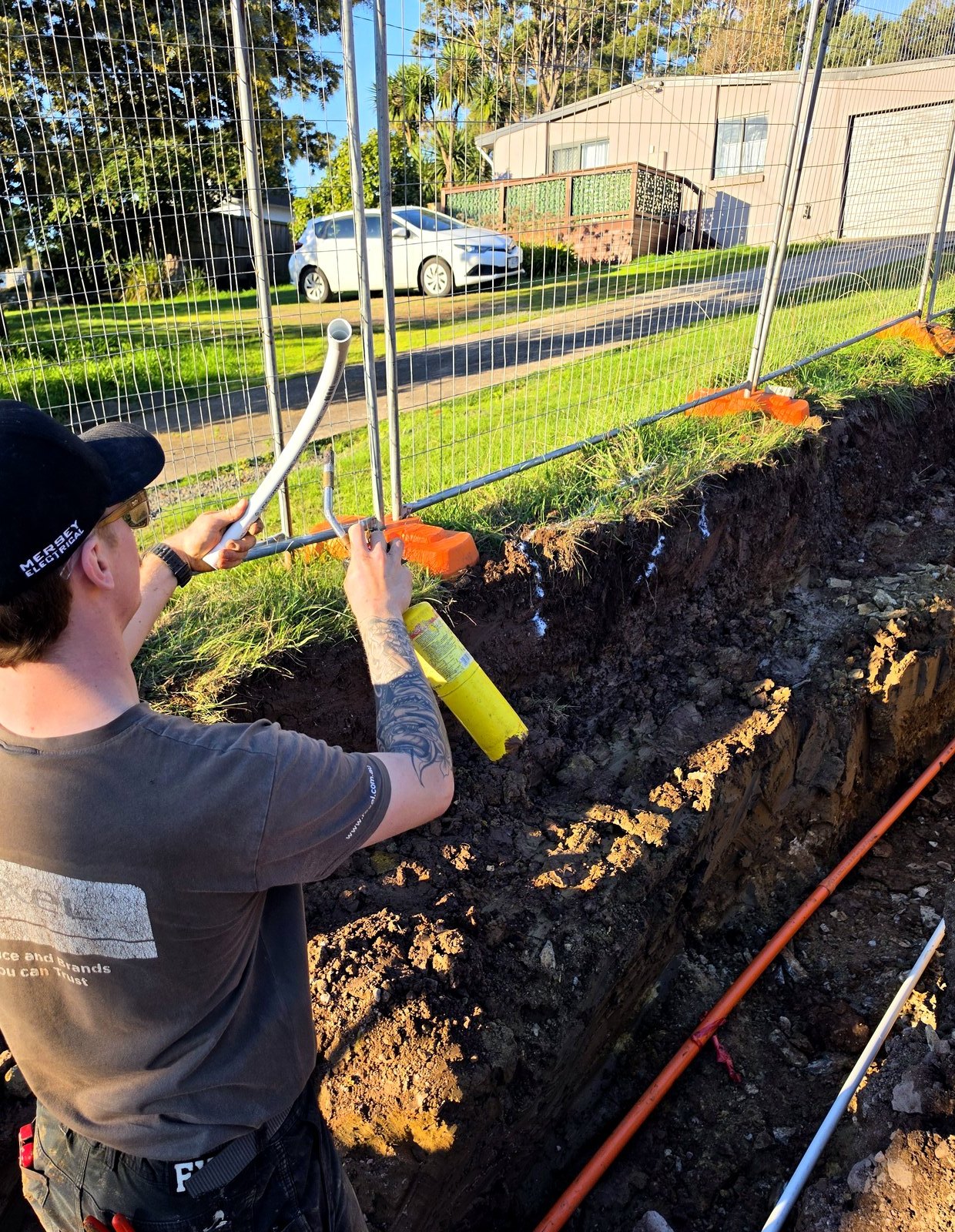 Mersey Electrical technician on site